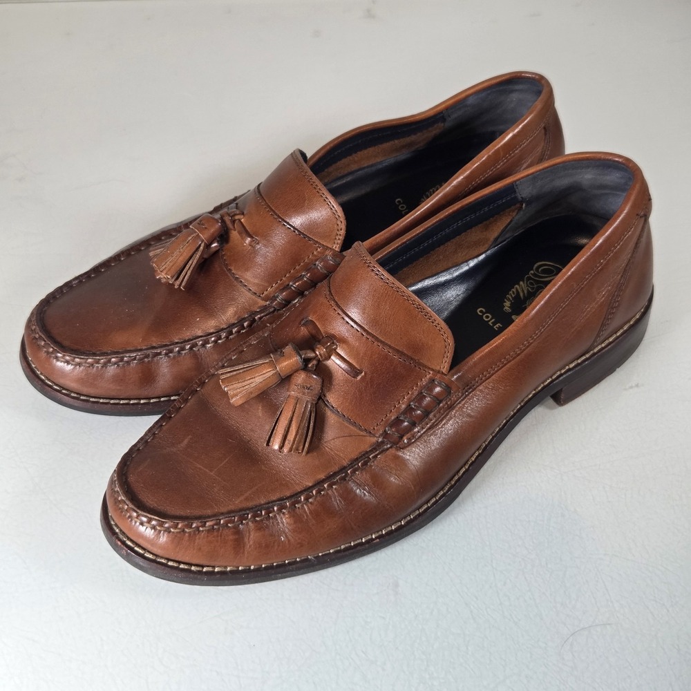 Cole Haan Pinch Maine Classic Men's US 9 Brown Leather Tassel Loafers C27942